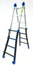 MULTI Aluminium Teleskopleiter 4 + 4 Plabell