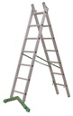Aluminum multipurpose ladder sections 7 + 7 2 steps Plabell PI-207