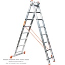 Basic aluminum ladder double Proline 12 + 12 steps Plabell