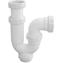 Sifone estensibile curvo con dado folle 1,1 / 2 tecnoagua