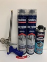 Kit Caliber Pistolenschaum 30 + 2 Patronen PU-Schaum Quilosa Orbafoam + Reiniger 500ml frischer Schaum