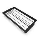 Kit de zapatero metálico y bastidor con guías cierre suave para armario, regulable, módulo 900mm, Negro texturizado - Emuca
