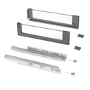 Cajón Vertex lateral vidrio altura 131mm profundidad 450mm gris antracita - Emuca