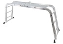 Escalera Multiusos, Articulada, 4x3P, Plataforma, Reforzada, Aluminio - MADER®