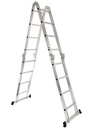 Escalera Multiusos, Articulada, 4x4P, Reforzada, Aluminio - MADER®