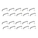 Lote de 20 tiradores para mueble Kobe, L164mm, intereje 128mm, Zamak, Titanio - Emuca