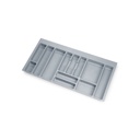 Cubertero Optima para cajón Universal, módulo 1.000mm, Plástico, Gris - Emuca