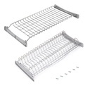 Escurreplatos para módulos altos Suprastar, módulo 600mm, Acero, Pintado aluminio - Emuca
