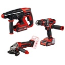 Einhell Set Power X-Change Amoladora, Taladro y Martillo perforador SET TE-TK 18/3 Li +2 (CD+AG+HD)