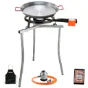 Bricolemar Paellero a Gas 35 cm + Kit Completo (Paellera 40 cm + Soporte Universal + Regulador + Manguera + Delantal)
