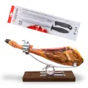 3 Claveles 01748 - Soporte Jamonero Basculante en Madera con Cabezal Giratorio y KIT EVO